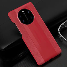 Coque Luxe Cuir Housse Etui R04 pour Huawei Mate 40 RS Rouge