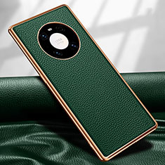 Coque Luxe Cuir Housse Etui R04 pour Huawei Mate 40E Pro 4G Vert