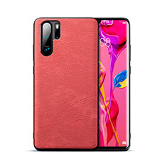Coque Luxe Cuir Housse Etui R04 pour Huawei P30 Pro New Edition Rouge