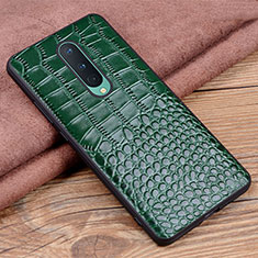Coque Luxe Cuir Housse Etui R04 pour OnePlus 8 Vert