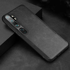 Coque Luxe Cuir Housse Etui R04 pour Xiaomi Mi Note 10 Noir
