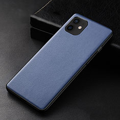 Coque Luxe Cuir Housse Etui R05 pour Apple iPhone 12 Mini Bleu