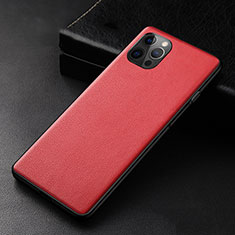 Coque Luxe Cuir Housse Etui R05 pour Apple iPhone 12 Pro Max Rouge