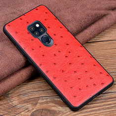 Coque Luxe Cuir Housse Etui R05 pour Huawei Mate 20 Rouge