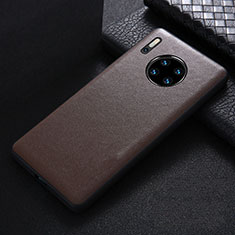 Coque Luxe Cuir Housse Etui R05 pour Huawei Mate 30 Pro Marron