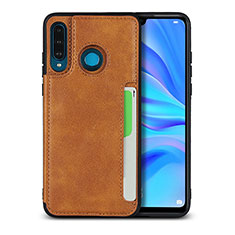Coque Luxe Cuir Housse Etui R05 pour Huawei P30 Lite New Edition Orange