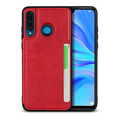 Coque Luxe Cuir Housse Etui R05 pour Huawei P30 Lite Rouge