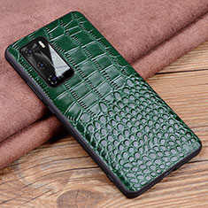 Coque Luxe Cuir Housse Etui R05 pour Huawei P40 Pro Vert