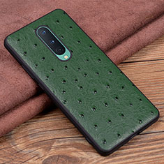 Coque Luxe Cuir Housse Etui R05 pour OnePlus 8 Vert