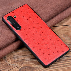 Coque Luxe Cuir Housse Etui R05 pour Samsung Galaxy Note 10 Rouge