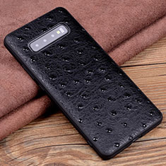 Coque Luxe Cuir Housse Etui R05 pour Samsung Galaxy S10 5G Noir