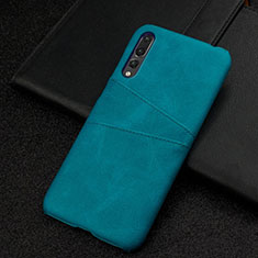 Coque Luxe Cuir Housse Etui R06 pour Huawei P20 Pro Vert