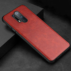 Coque Luxe Cuir Housse Etui R06 pour OnePlus 8 Pro Rouge