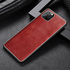 Coque Luxe Cuir Housse Etui R07 pour Apple iPhone 11 Pro Max Rouge