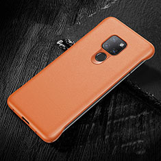 Coque Luxe Cuir Housse Etui R07 pour Huawei Mate 20 Orange