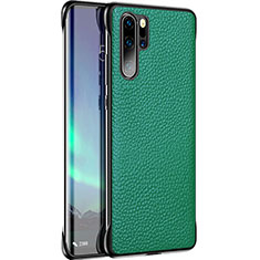 Coque Luxe Cuir Housse Etui R07 pour Huawei P30 Pro Vert