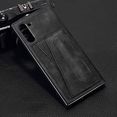 Coque Luxe Cuir Housse Etui R07 pour Samsung Galaxy Note 10 5G Noir