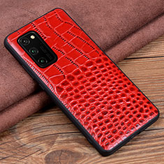 Coque Luxe Cuir Housse Etui R08 pour Huawei Honor View 30 5G Rouge