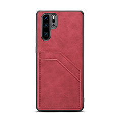 Coque Luxe Cuir Housse Etui R08 pour Huawei P30 Pro New Edition Rouge