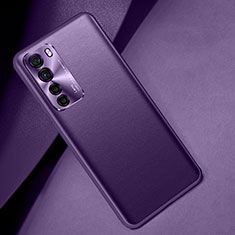Coque Luxe Cuir Housse Etui R08 pour Huawei P40 Lite 5G Violet