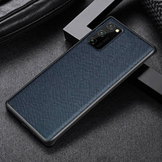 Coque Luxe Cuir Housse Etui R09 pour Huawei Honor V30 Pro 5G Bleu