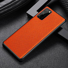 Coque Luxe Cuir Housse Etui R09 pour Huawei Honor V30 Pro 5G Orange