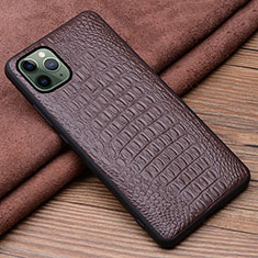 Coque Luxe Cuir Housse Etui R11 pour Apple iPhone 11 Pro Max Marron