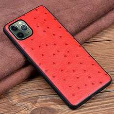 Coque Luxe Cuir Housse Etui R12 pour Apple iPhone 11 Pro Max Rouge