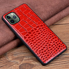 Coque Luxe Cuir Housse Etui R14 pour Apple iPhone 11 Pro Rouge
