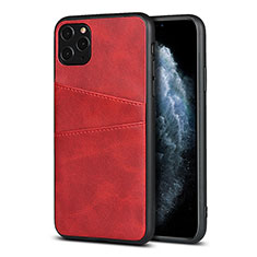 Coque Luxe Cuir Housse Etui R15 pour Apple iPhone 11 Pro Rouge