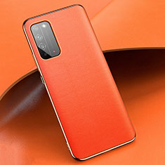 Coque Luxe Cuir Housse Etui S01 pour Huawei Honor X10 5G Orange