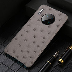 Coque Luxe Cuir Housse Etui S01 pour Huawei Mate 30 5G Gris