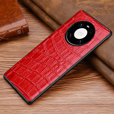 Coque Luxe Cuir Housse Etui S01 pour Huawei Mate 40 Rouge