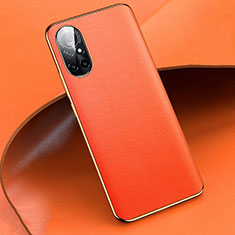 Coque Luxe Cuir Housse Etui S01 pour Huawei Nova 8 5G Orange