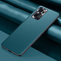 Coque Luxe Cuir Housse Etui S01 pour Oppo Find X5 Lite 5G Cyan