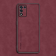 Coque Luxe Cuir Housse Etui S01 pour Oppo K9S 5G Rouge