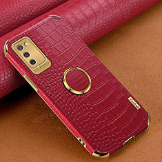 Coque Luxe Cuir Housse Etui S01 pour Samsung Galaxy A03s Rouge