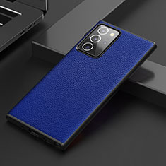 Coque Luxe Cuir Housse Etui S01 pour Samsung Galaxy Note 20 Ultra 5G Bleu