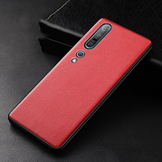 Coque Luxe Cuir Housse Etui S01 pour Xiaomi Mi 10 Pro Rouge