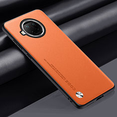 Coque Luxe Cuir Housse Etui S01 pour Xiaomi Mi 10i 5G Orange