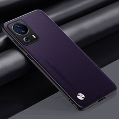 Coque Luxe Cuir Housse Etui S01 pour Xiaomi Mi 12 Lite NE 5G Violet