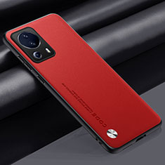 Coque Luxe Cuir Housse Etui S01 pour Xiaomi Mi 13 Lite 5G Rouge