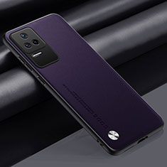 Coque Luxe Cuir Housse Etui S01 pour Xiaomi Poco F4 5G Violet