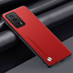 Coque Luxe Cuir Housse Etui S01 pour Xiaomi Poco F5 Pro 5G Rouge