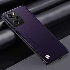 Coque Luxe Cuir Housse Etui S01 pour Xiaomi Poco X5 Pro 5G Violet