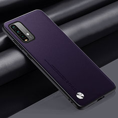 Coque Luxe Cuir Housse Etui S01 pour Xiaomi Redmi 9T 4G Violet