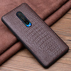 Coque Luxe Cuir Housse Etui S01 pour Xiaomi Redmi K30i 5G Marron