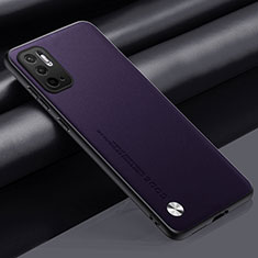Coque Luxe Cuir Housse Etui S01 pour Xiaomi Redmi Note 10 5G Violet