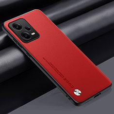 Coque Luxe Cuir Housse Etui S01 pour Xiaomi Redmi Note 12 Pro 5G Rouge