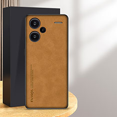 Coque Luxe Cuir Housse Etui S01 pour Xiaomi Redmi Note 13 Pro+ Plus 5G Orange